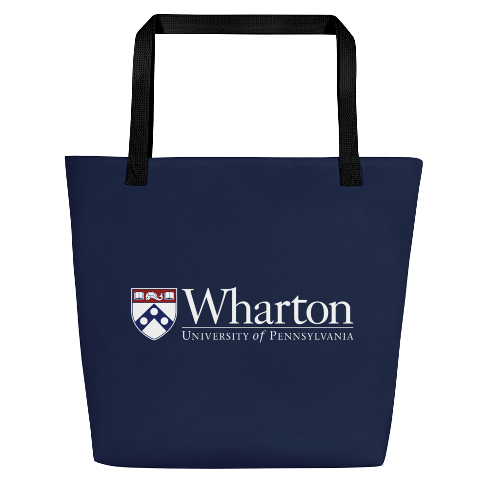 UPenn Wharton Navy Large Tote Bag